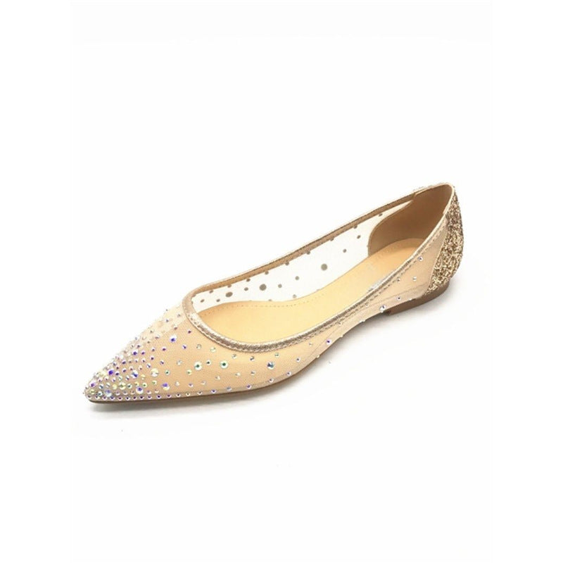 Damen Ballerina-Spitze aus transparentem Mesh mit Strassbesatz Echo Archiv