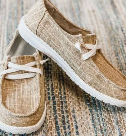 Damen Freizeit-Slip-On Schuhe mit elastischen Schnürdetails und rutschfester Sohle Echoarchiv