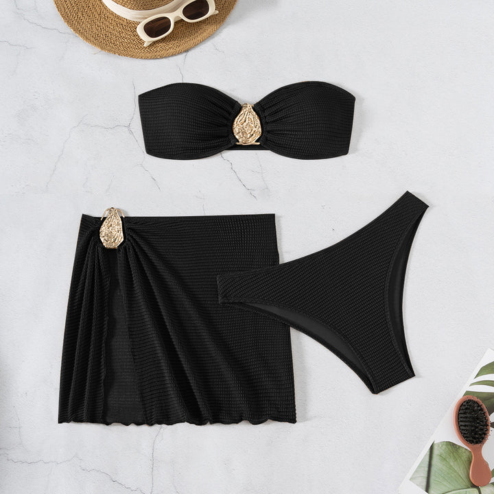 Damen Bandeau-Bikini-Set mit elegantem Drapierungsdetail Echo Archiv