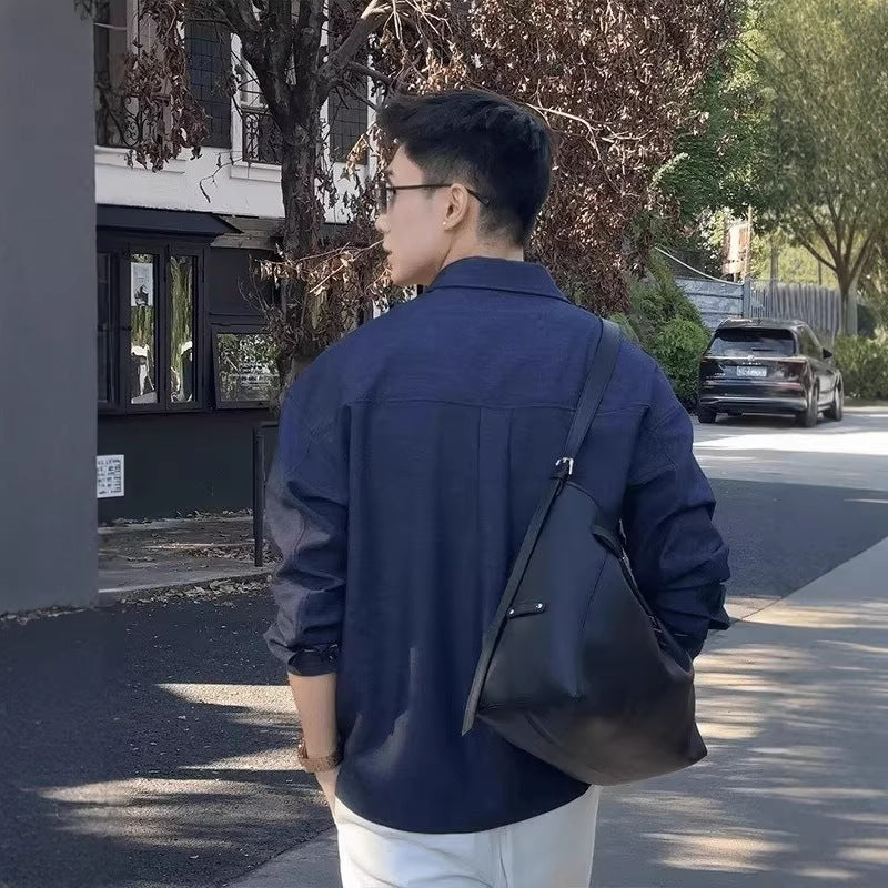 Herren Elegante Freizeit-Hemd Echoarchiv