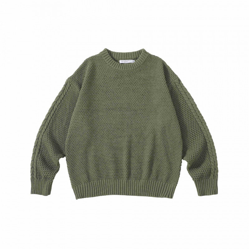 Unisex Oversize Grobstrickpullover mit Zopfärmeln und Rundhalsausschnitt Echo Archiv