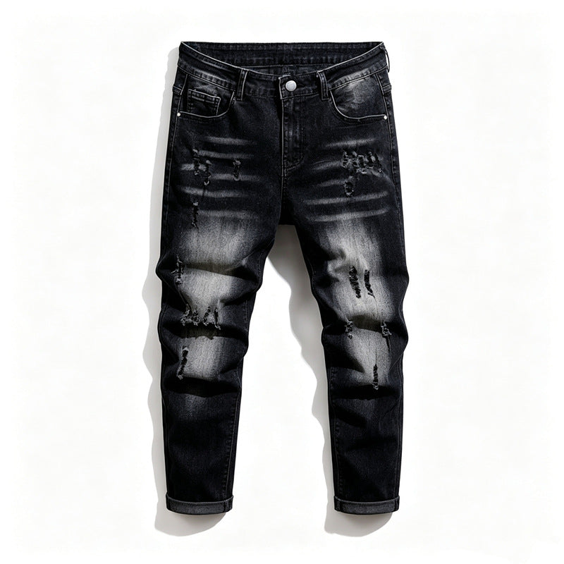 Herren Modische Ripped Jeanshose Echoarchiv