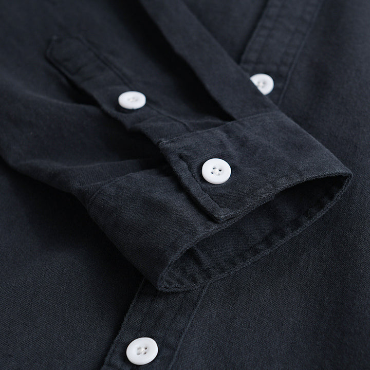 Herren Freizeit-Hemdjacke aus schwerem Baumwoll-Twill mit Kentkragen und aufgesetzter Brusttasche Echoarchiv