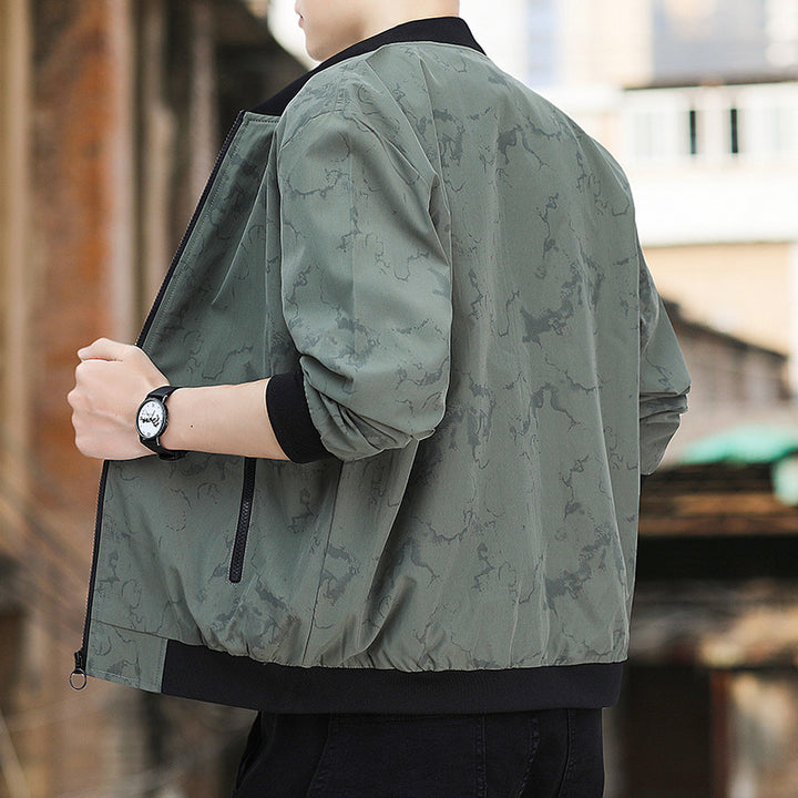 Herren Modische Bomberjacke mit Taschen Echo Archiv