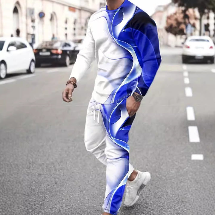 Herren Sportliches Lifestyle-Outfit mit kreativem Muster und bequemer Passform Echoarchiv