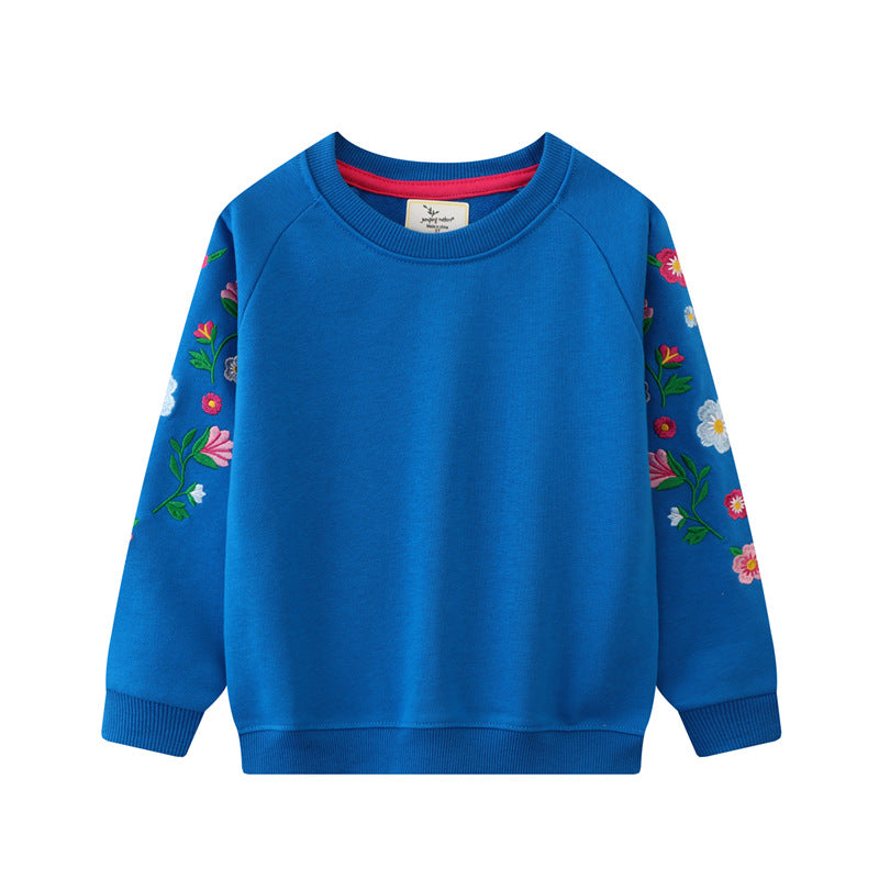 Damen Sweatshirt mit lebhaften Blumenstickereien Echo Archiv