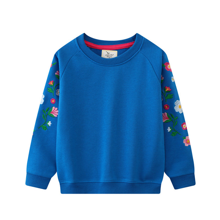 Damen Sweatshirt mit lebhaften Blumenstickereien Echo Archiv