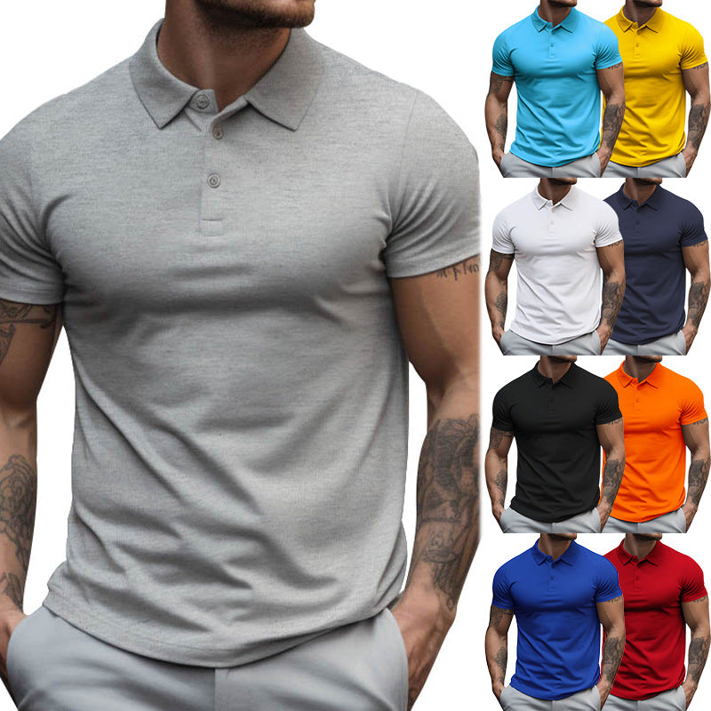 Herren nan athletisches figurnahes Piqué-Poloshirt kurzärmelig mit verdeckter Knopfleiste Echo Archiv