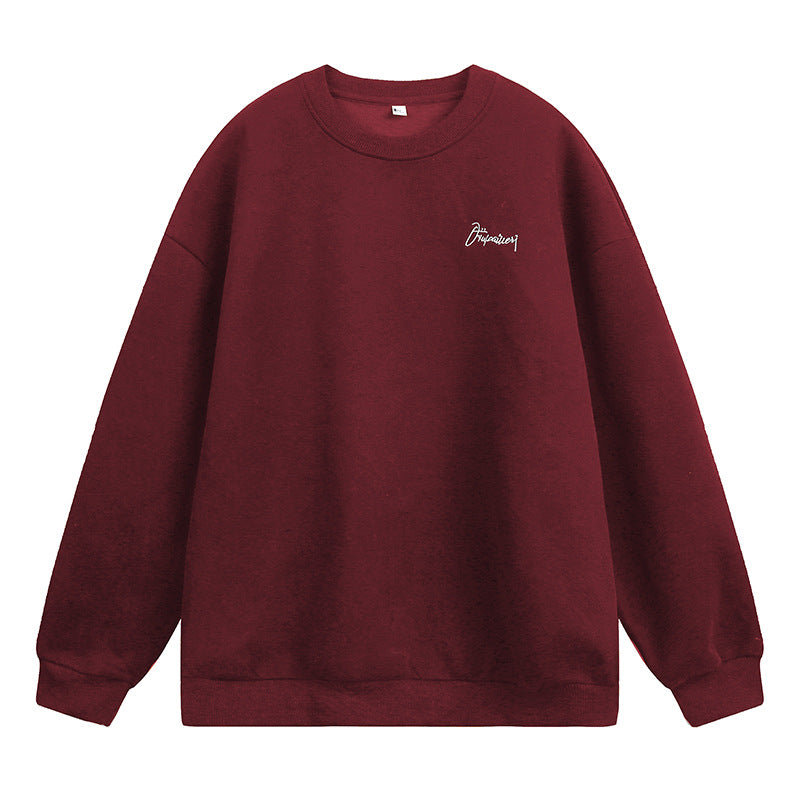 Unisex Minimalistisches Boxy-Sweatshirt mit kleinem Script-Logo und Fleece-Innenfutter Echo Archiv