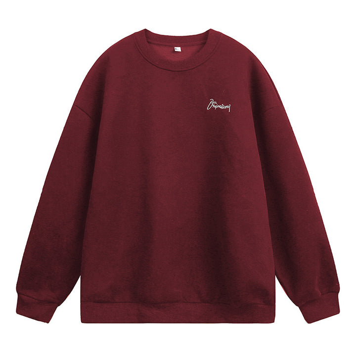 Unisex Oversize Sweatshirt mit Rundhalsausschnitt und dezenter Script-Stickerei Echo Archiv