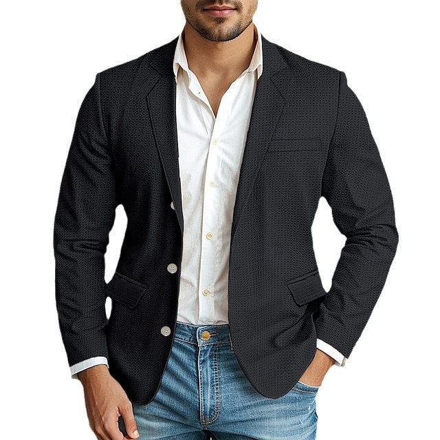Herren Elegante und stilvolle Leinenblazerjacke Echoarchiv