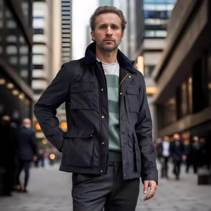 Herren funktionale Utility-Jacke mit praktischen Taschen Echoarchiv