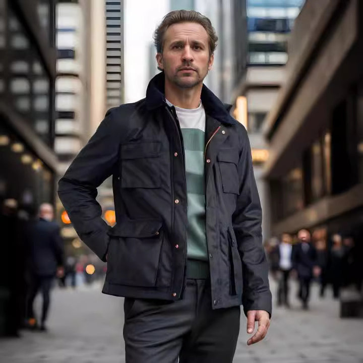 Herren funktionale Utility-Jacke mit praktischen Taschen Echoarchiv