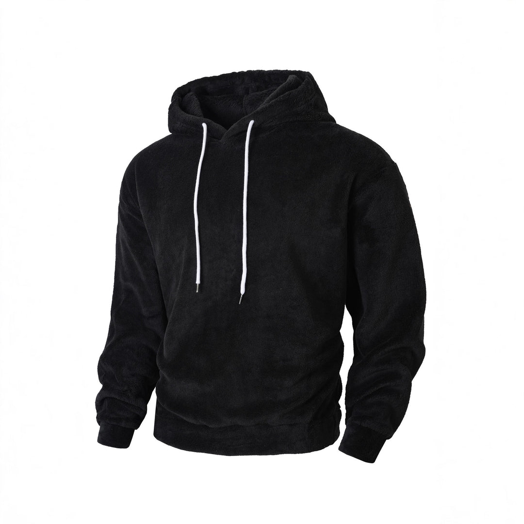 Herren kuscheliger Fleece-Hoodie mit sportivem Schnitt und verstellbarem Kordelzug Echoarchiv