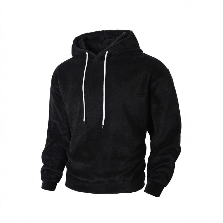 Herren kuscheliger Fleece-Hoodie mit sportivem Schnitt und verstellbarem Kordelzug Echoarchiv