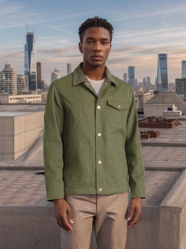 Herren lässige Jacke im Workwear-Stil mit praktischen Taschen Echoarchiv