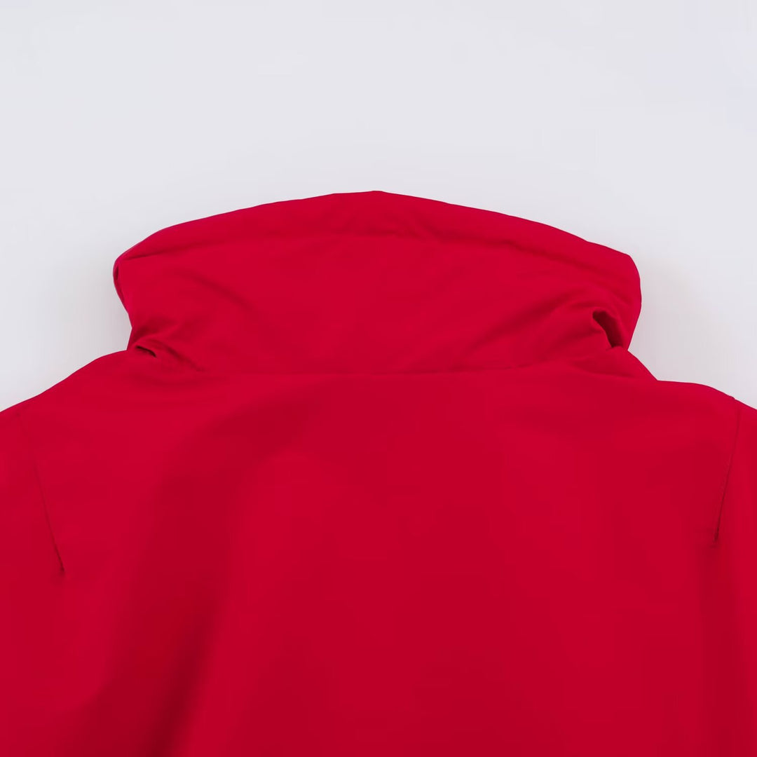 Damen Cropped Oversize Windbreaker mit hohem Funnelkragen, Kordelzug und gerafftem Elastikbund Echoarchiv