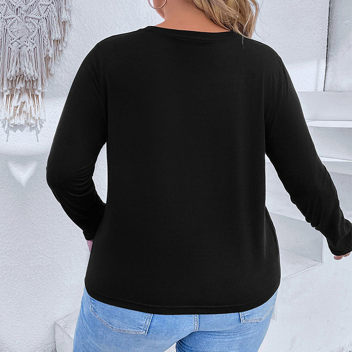 Damen Langarmshirt mit funkelndem Weihnachts-Weinglas-Print Echoarchiv