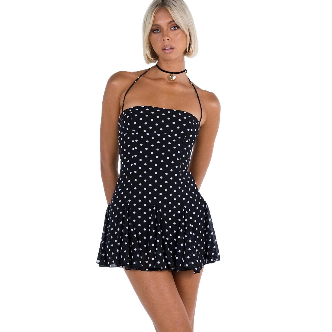 Damen Minikleid mit floralen Details und schwingendem Rock Echo Archiv