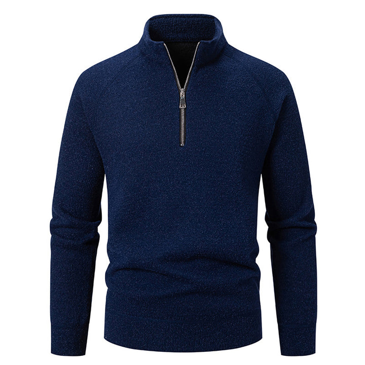 Herren Pulli mit modernem Reißverschluss und Raglanärmeln Echoarchiv