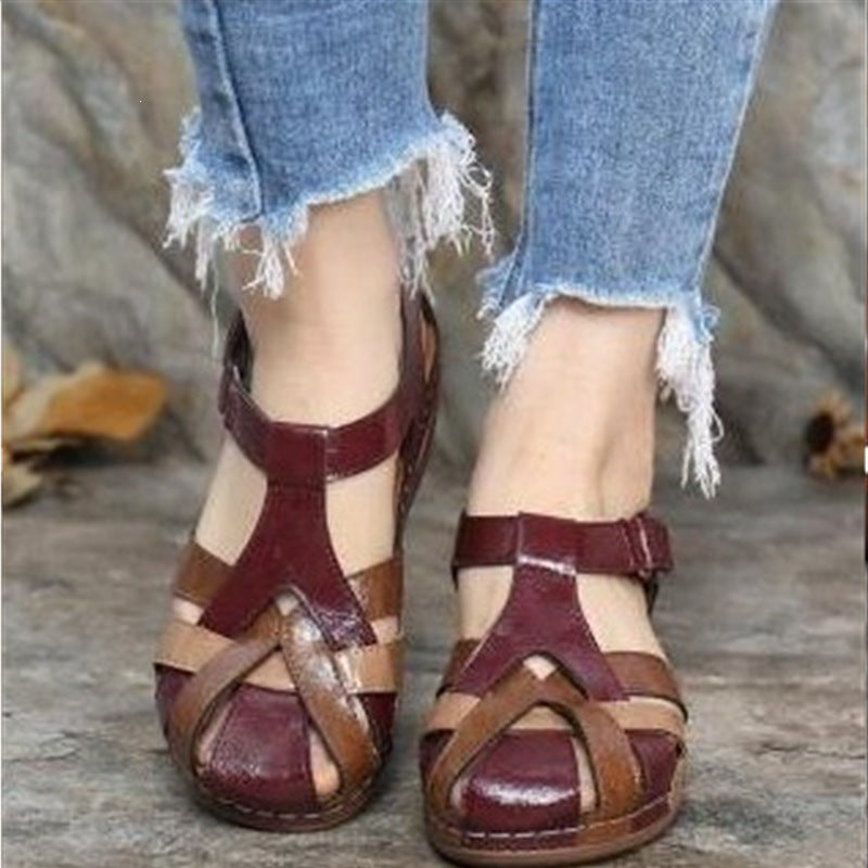 Damen Geschlossene Riemen-Sandalen mit gepolstertem Komfortfußbett und Klettverschluss – Sorelia