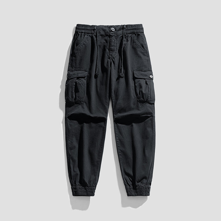 Herren Urbane Utility-Cargo-Jogger mit elastischem Komfortbund, Tunnelzug und Klapp‑Mehrfachtaschen Echo Archiv