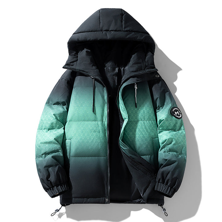Herren isolierte Winterjacke mit modischem Farbverlauf Echoarchiv
