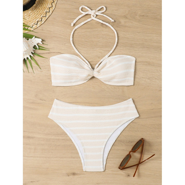 Damen Triangel-Bikini mit verspieltem Streifenmuster und verstellbarem Oberteil Echo Archiv