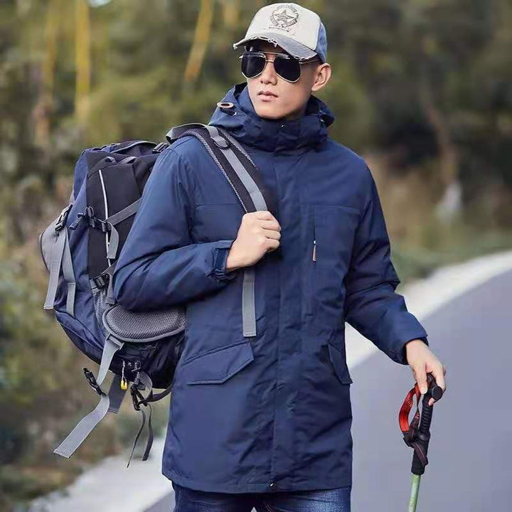 Damen leichter wasserabweisender Parka mit Kapuze und funktionalen Taschen Echoarchiv