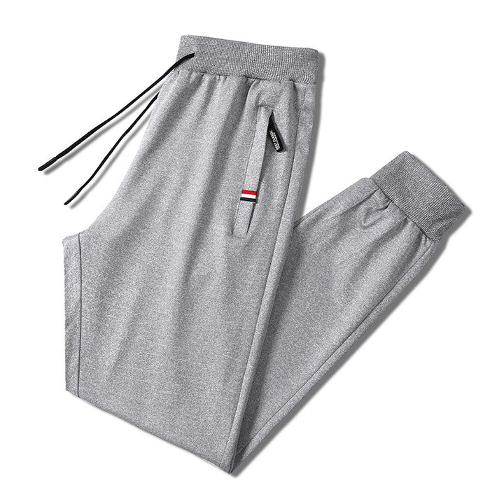 Herren Slim-Fit Jogginghose mit elastischem Rippbund, Kordelzug und Reißverschlusstaschen Echo Archiv