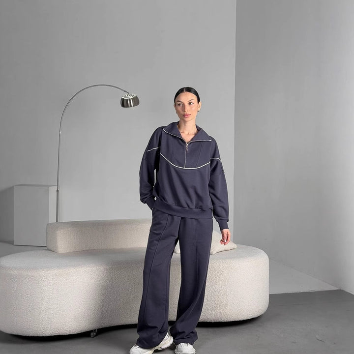 Damen Sportliches Sweater und Weite Jogginghose Set Echo Archiv