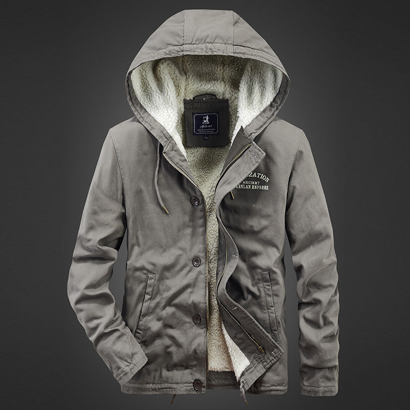 Herren Thermoisolierter Canvasparka mit vollem Sherpa-Innenfutter und Kapuze Echo Archiv