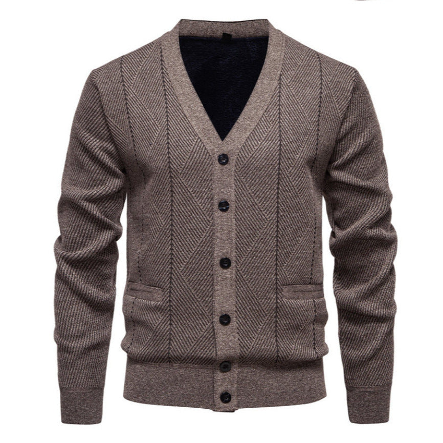 Herren modische Strickjacke mit einzigartigem Rautenmuster Echoarchiv