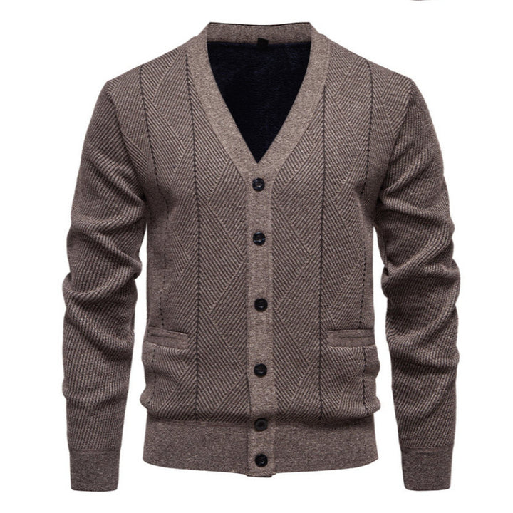 Herren modische Strickjacke mit einzigartigem Rautenmuster Echoarchiv