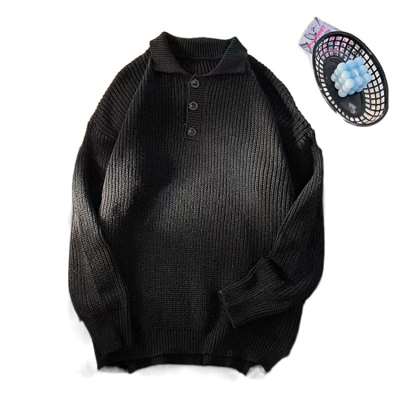Damen Gemütlicher Strickpullover mit Knopfleiste – Mavelle