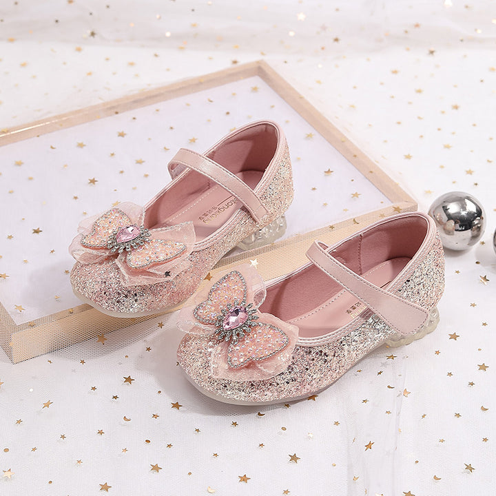 Mädchen Elegante Ballerinas mit Schleifenapplikation und Strass Echo Archiv