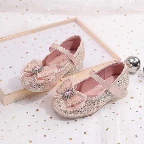 Mädchen Elegante Ballerinas mit Schleifenapplikation und Strass Echo Archiv