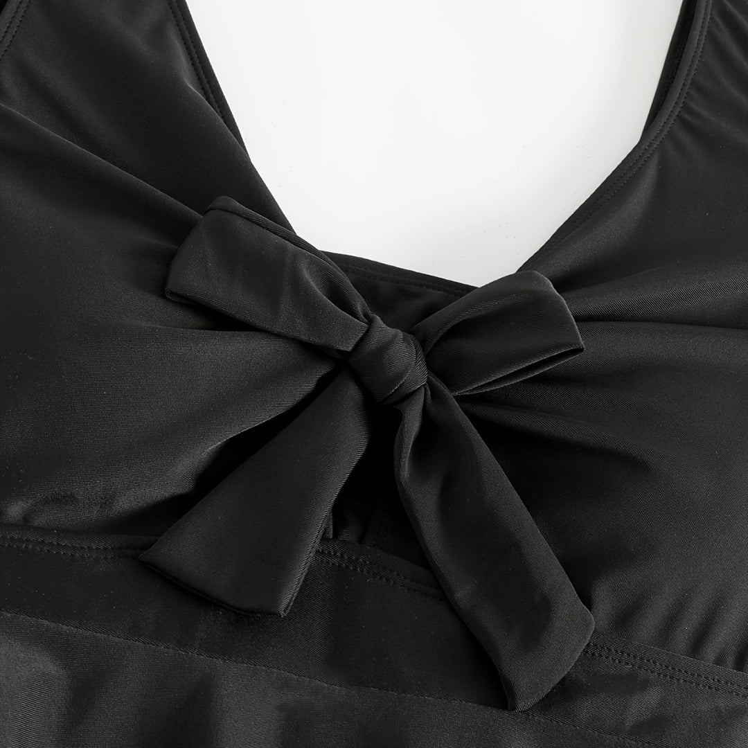 Damen figurbetonter Badeanzug mit elegantem Rüschendesign Echo Archiv