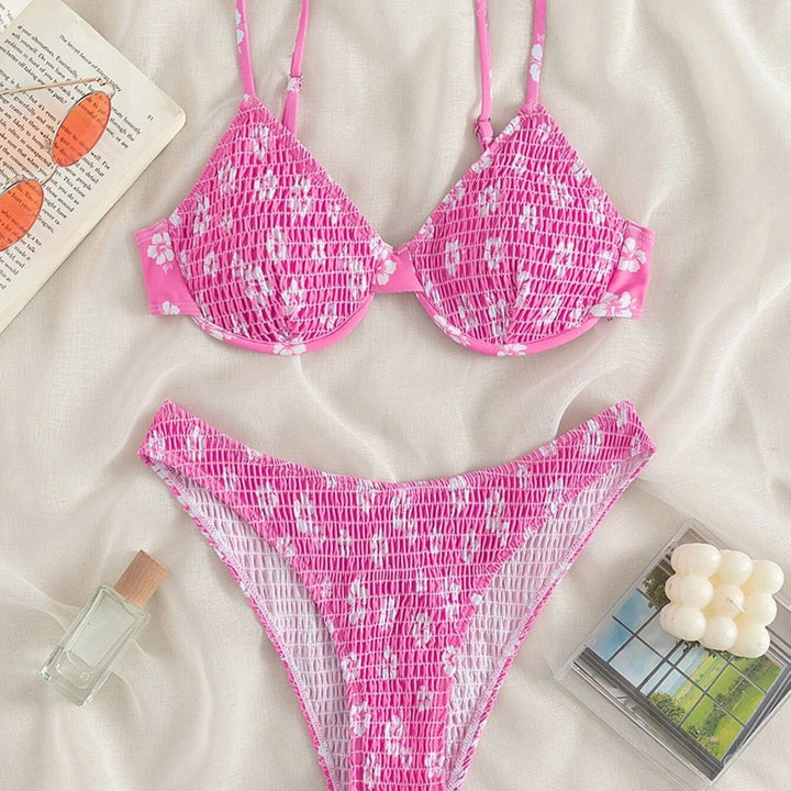 Damen Hochtaillierter Bikini mit gepolstertem Oberteil und verstellbaren Trägern Echo Archiv