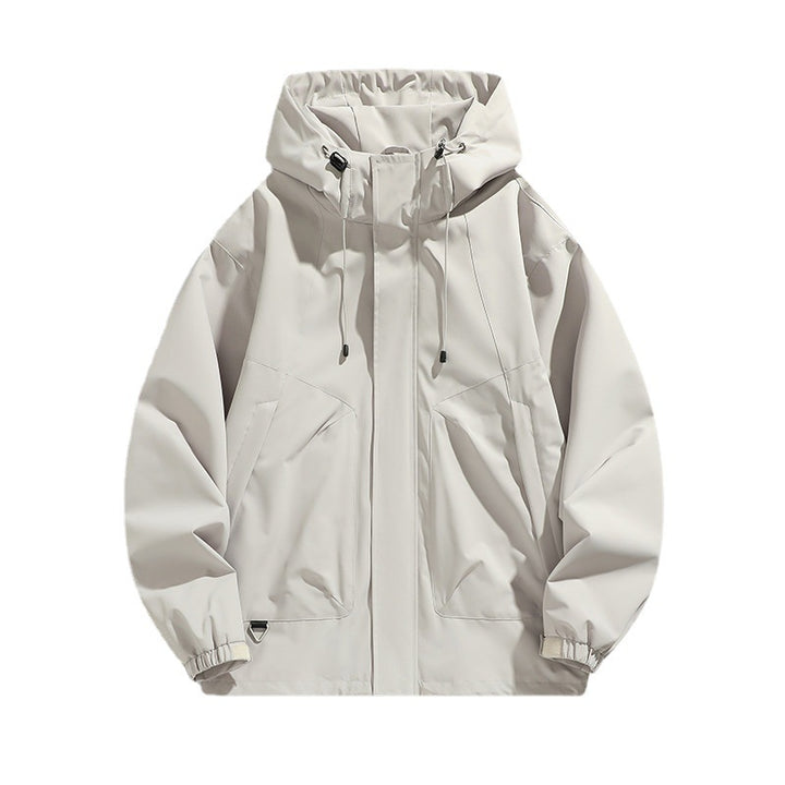Unisex Leichte wasserdichte Utility-Kapuzenjacke mit verstellbaren Bündchen und großen Eingrifftaschen Echo Archiv