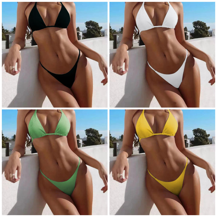 Damen Triangel-Bikini mit feiner Rippstruktur Echo Archiv