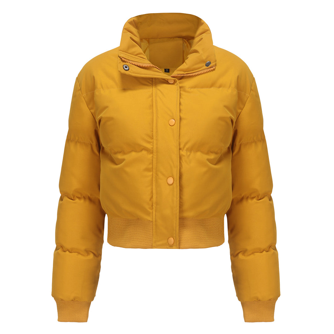 Damen nan kurze wattierte Steppjacke mit hohem Stehkragen und Rippbündchen Echo Archiv