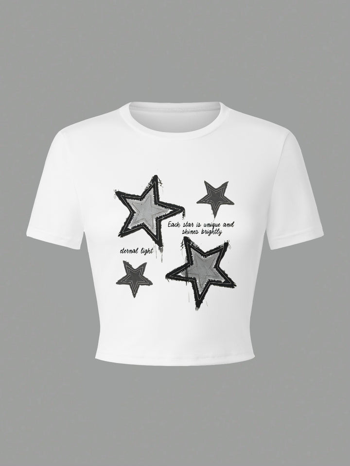 Damen Crop-T-Shirt mit kreativem Telefon-Design Echo Archiv
