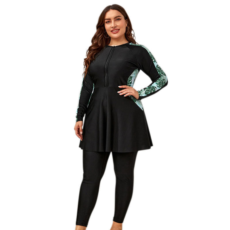 Damen sportlicher Einteiler Badeanzug mit floralem Design Echo Archiv