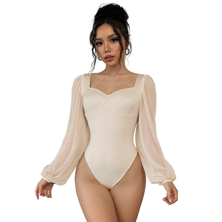 Damen Eleganter Body mit Puffärmeln Echo Archiv