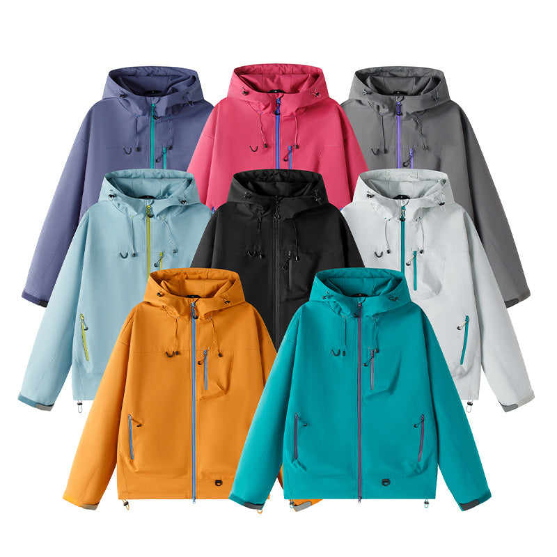 Herren Leichte Tech-Softshelljacke mit Kapuze, verstellbarem Saum und Kontrast-Reißverschlüssen Echo Archiv
