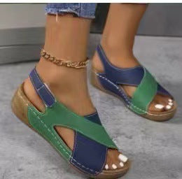 Damen  orthopädische Keilsandalen mit Memory-Foam und verstellbarem Fersenriemen Echo Archiv