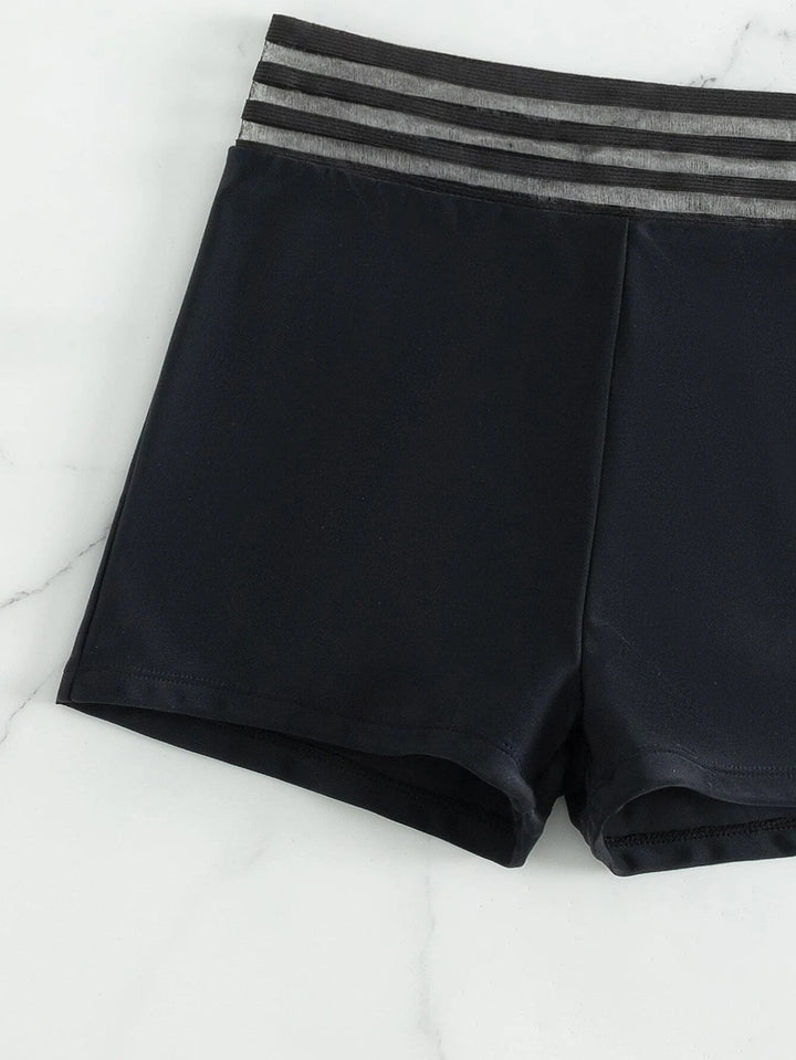 Damen Sportlicher Badeanzug mit Netzdetails Echo Archiv