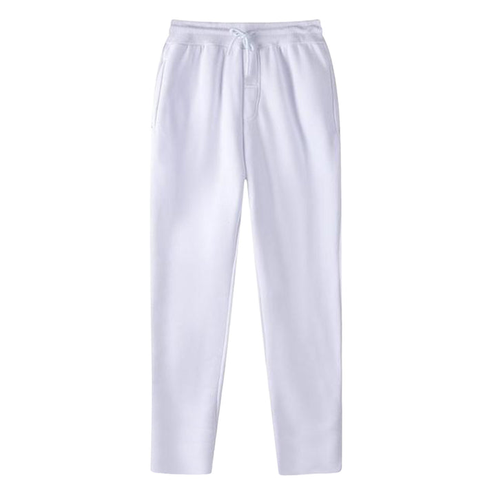 Herren nan geradlinige Sweatpants aus melierter Baumwollmischung mit elastischem Bund Kordelzug und Seitentaschen Echo Archiv