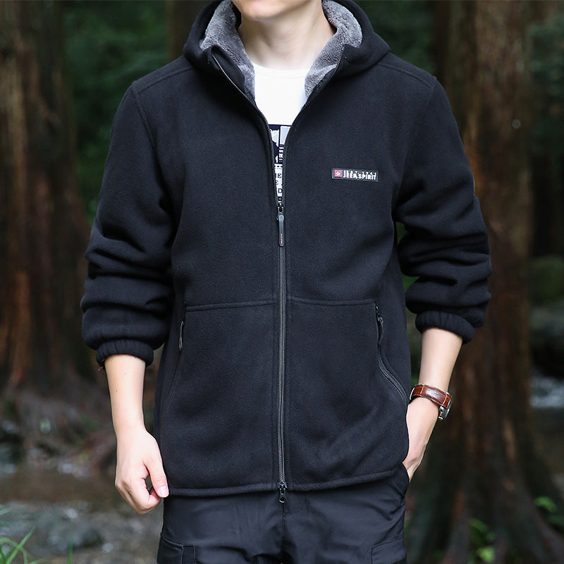 Herren Fleecejacke mit Kapuze Echo Archiv